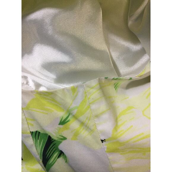 French Connection SZ 12 L Yellow floral Square Neck Pencil Dress cotton used B23 - Picture 8 of 10